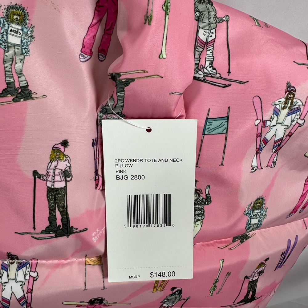 Betsey Johnson Pink Ski Girl Weekender Tote - Picture 5 of 6